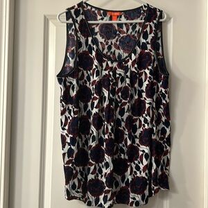 Elegant Navy & Maroon Rose Tunic. Class Up any Ensemble 🌹